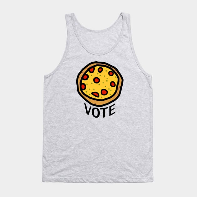 Pizza gets my Political Vote Tank Top by ellenhenryart